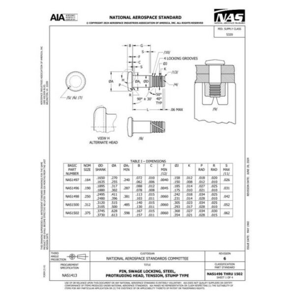 AIA NAS1496-1502