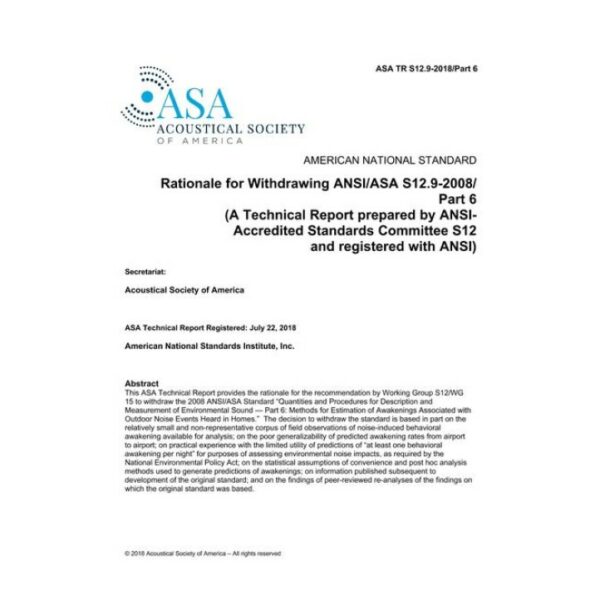 ASA TR S12.9-2018 /Part 6