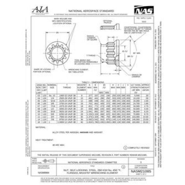 AIA NASM21085