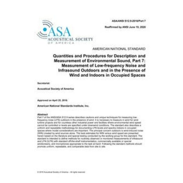 ASA S12.9-2016/Part 7 (R2020)