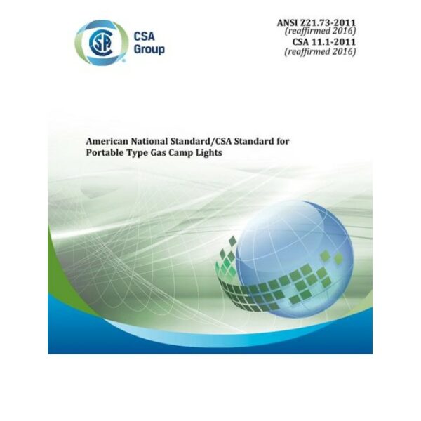 CSA ANSI Z21.73-2011 (R2016)/CSA 11.1-2011 (R2016)