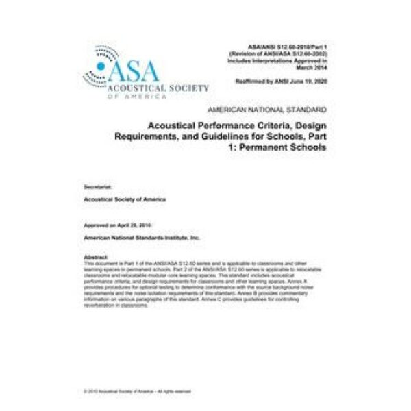 ASA S12.60/Part 1-2010 (R2024)