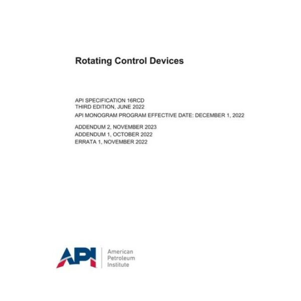 API Spec 16RCD