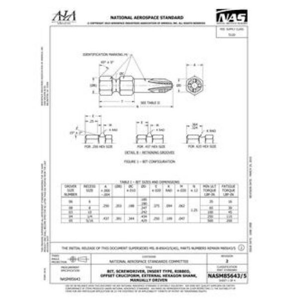 AIA NASM85643/5