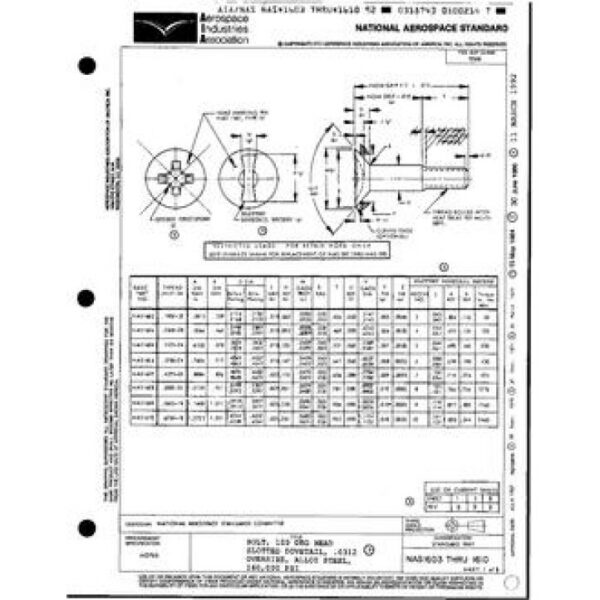 AIA NAS1603-1610