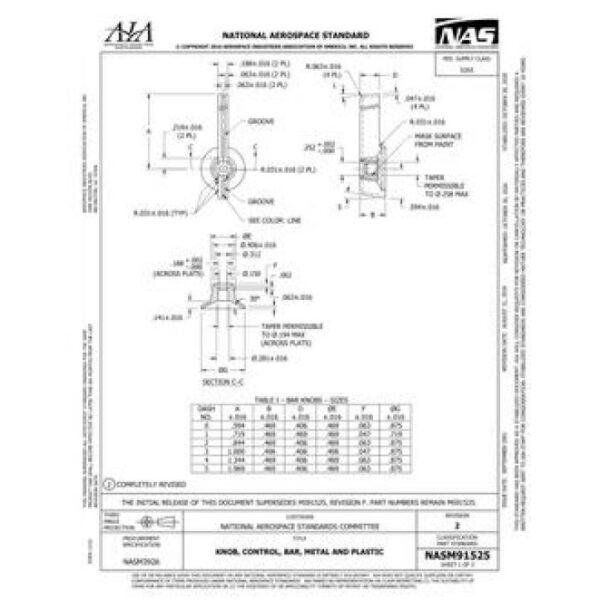 AIA NASM91525