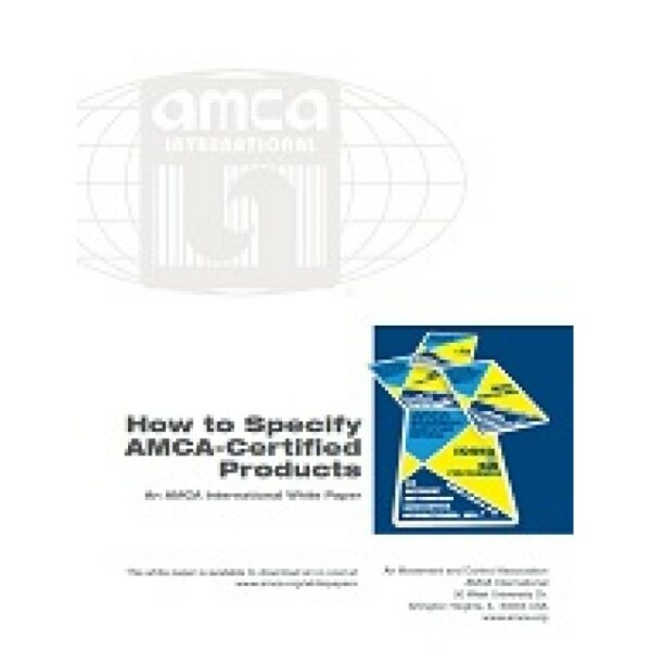 How to Specify AMCA Certified Products