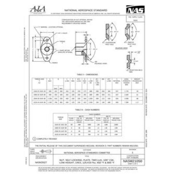 AIA NASM21050