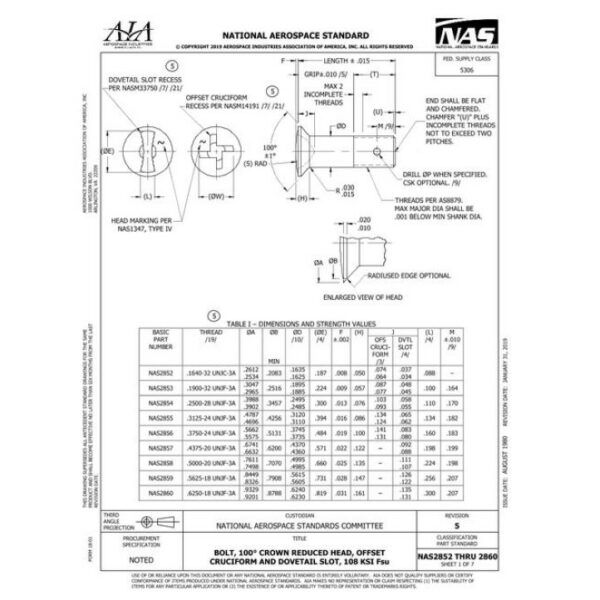 AIA NAS2852-2860