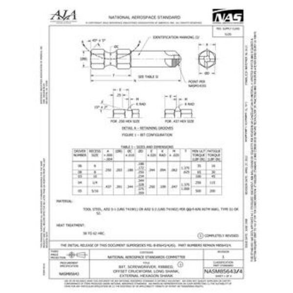 AIA NASM85643/4