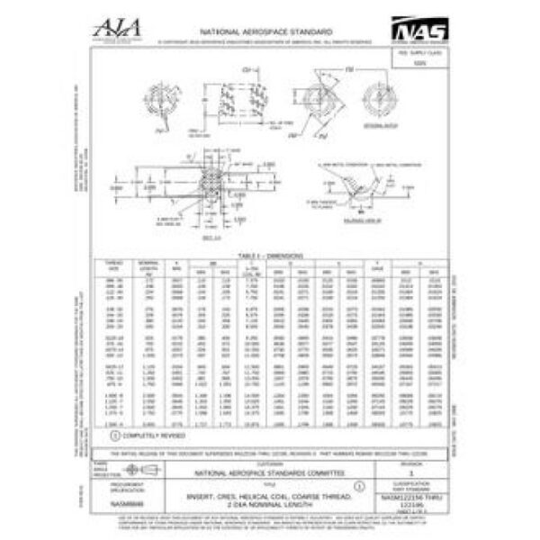 AIA NASM122156-122195