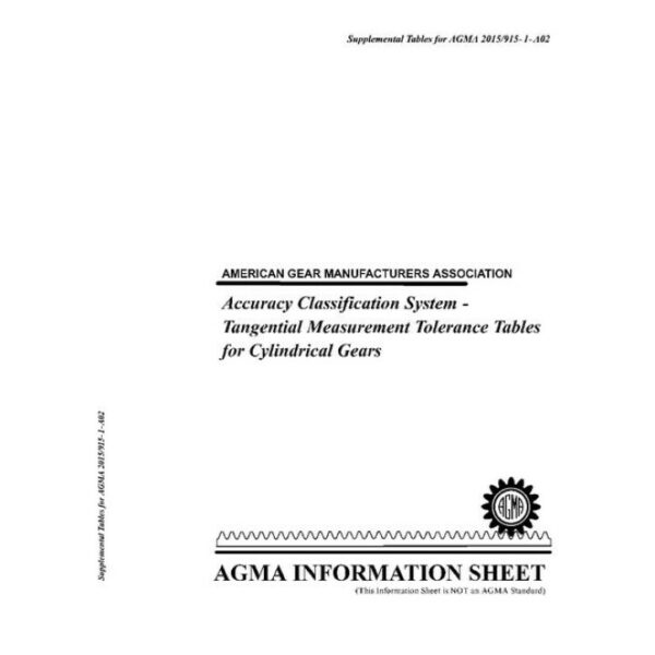 AGMA 2015/915-1-A02 SUPP