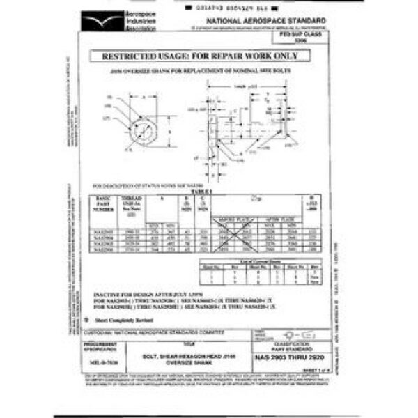 AIA NAS2903-2920