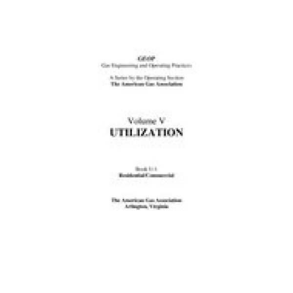 GEOP Series: Utilization, Residential/Commercial, Book U-1, Vol. V