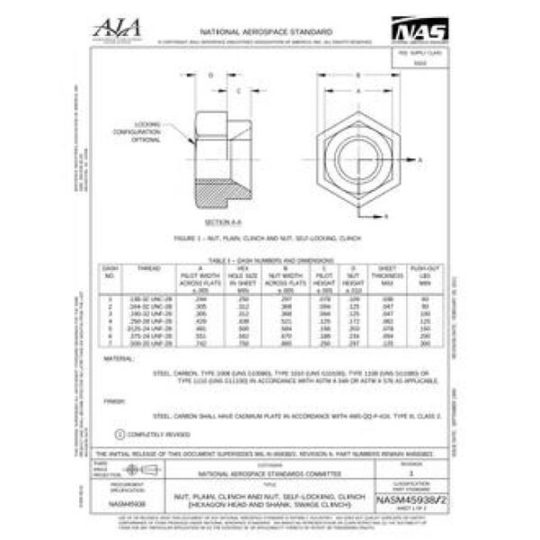 AIA NASM45938/2