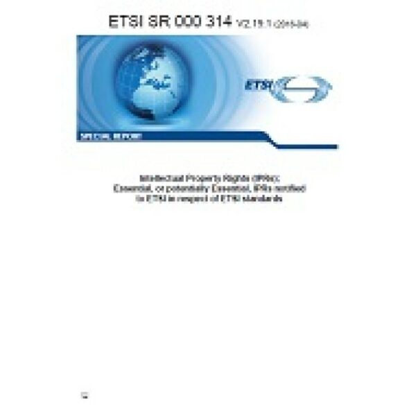 ETSI SR 000 314