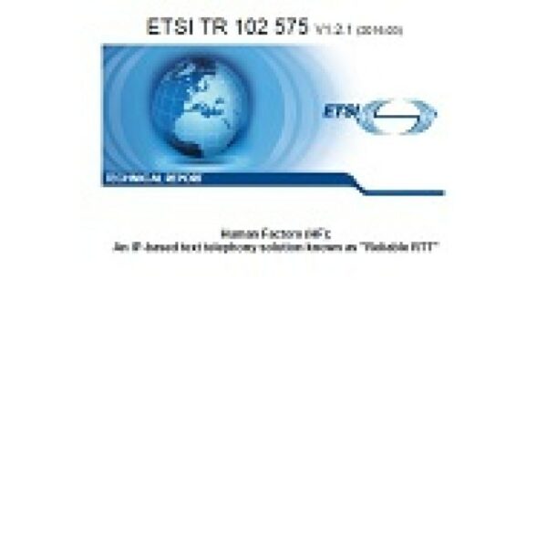 ETSI TR 102 575