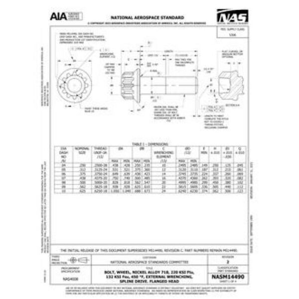 AIA NASM14490