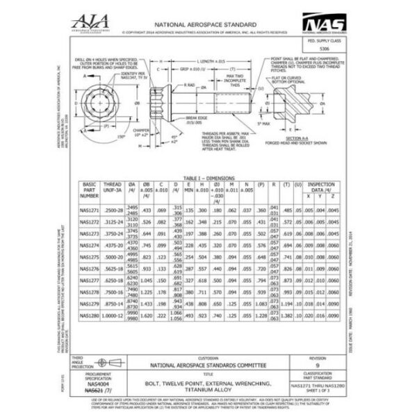 AIA NAS1271-1280