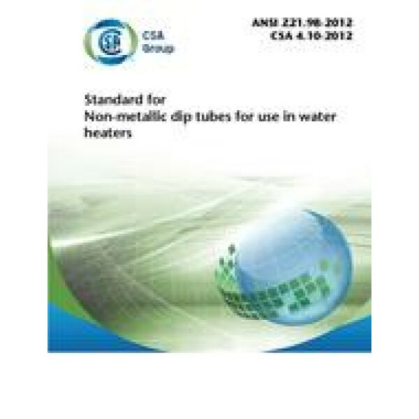 CSA ANSI Z21.98-2012/CSA 4.10-2012