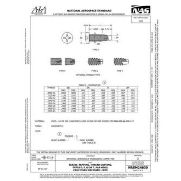 AIA NASM24630