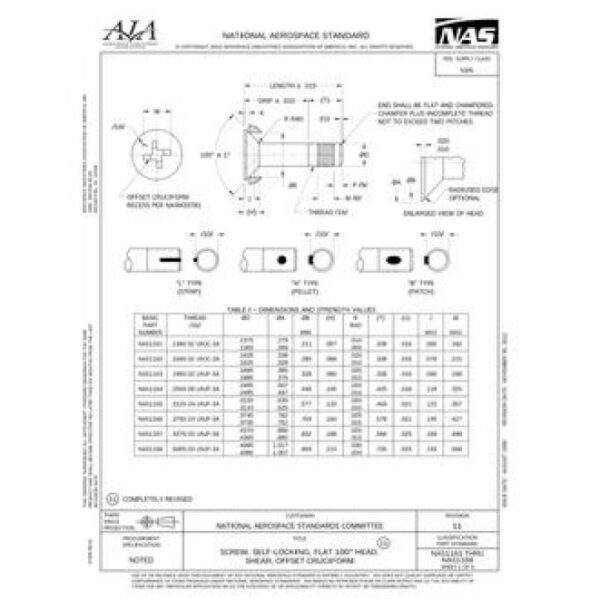 AIA NAS1161-1168