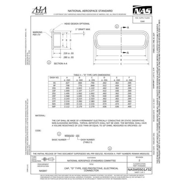 AIA NASM5501/32