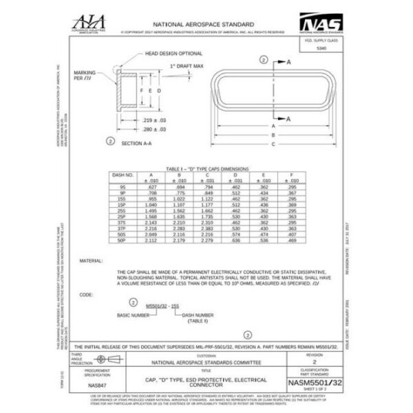 AIA NASM5501/32