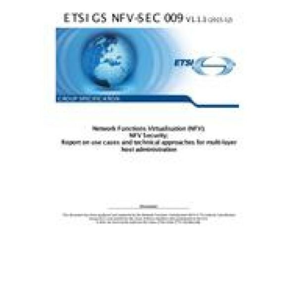 ETSI GS NFV-SEC 009