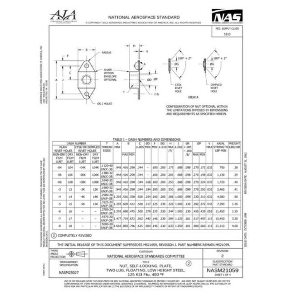 AIA NASM21059