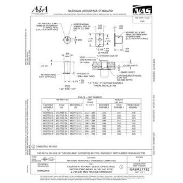 AIA NASM17732