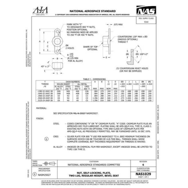 AIA NAS1029