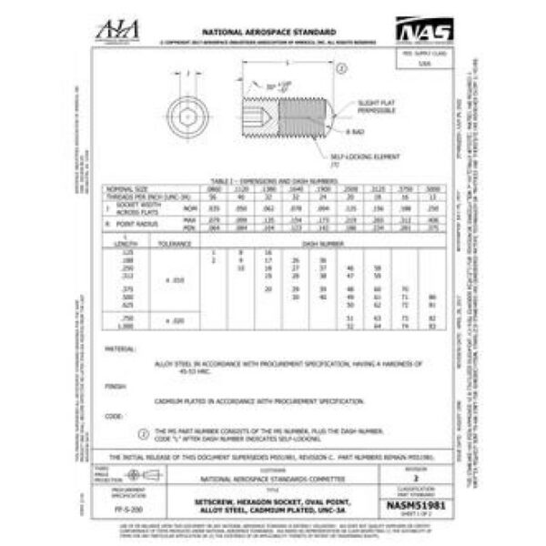 AIA NASM51981