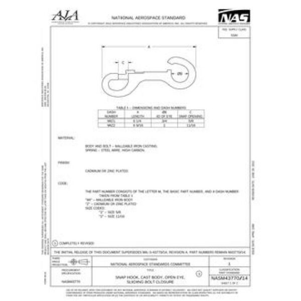 AIA NASM43770/14