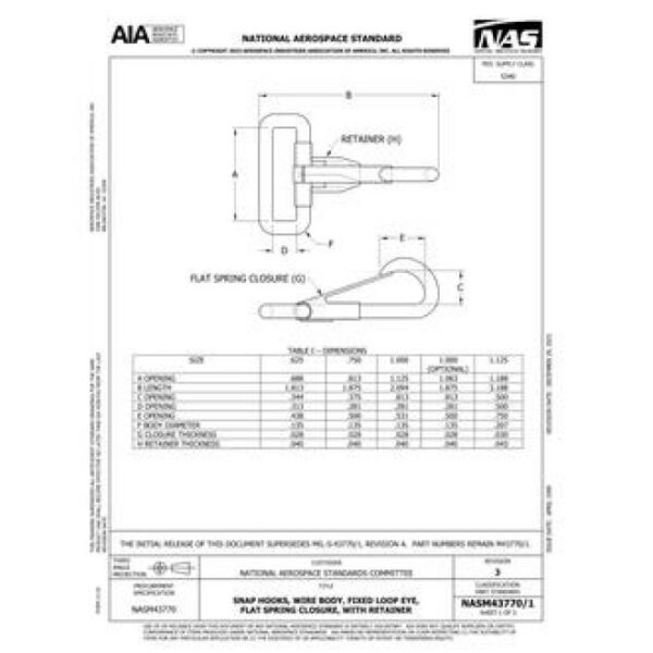 AIA NASM43770/1