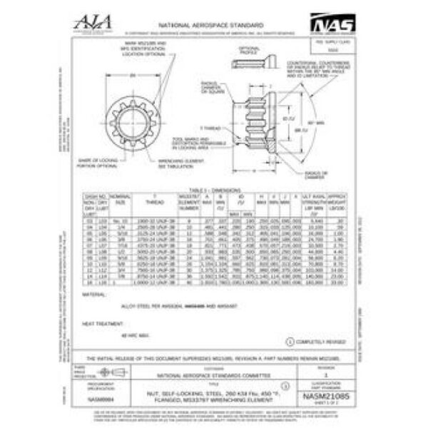 AIA NASM21085