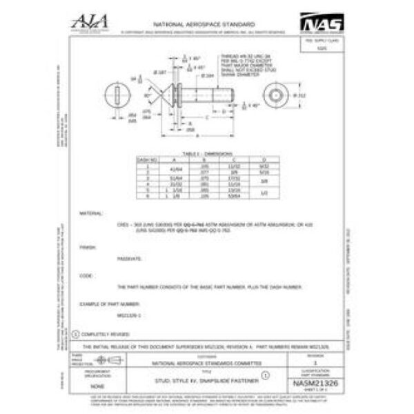 AIA NASM21326