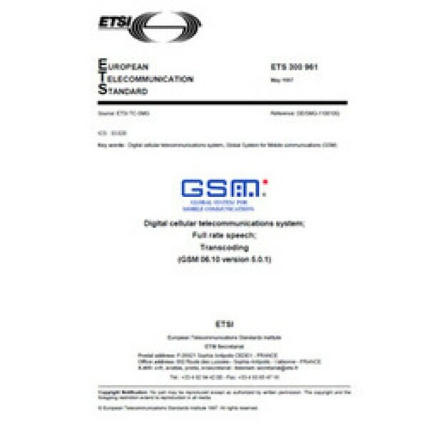 ETSI ETS 300 961