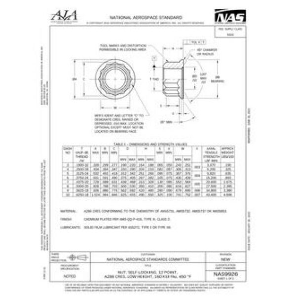 AIA NAS9926