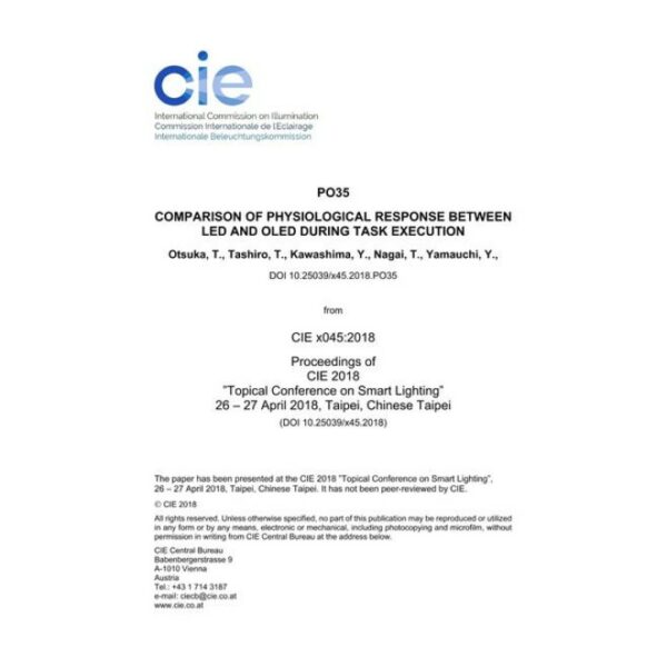 COMPARISON OF PHYSIOLOGICAL RESPONSE BETWEEN LED AND OLED DURING TASK EXECUTION (PO35, 598-603)