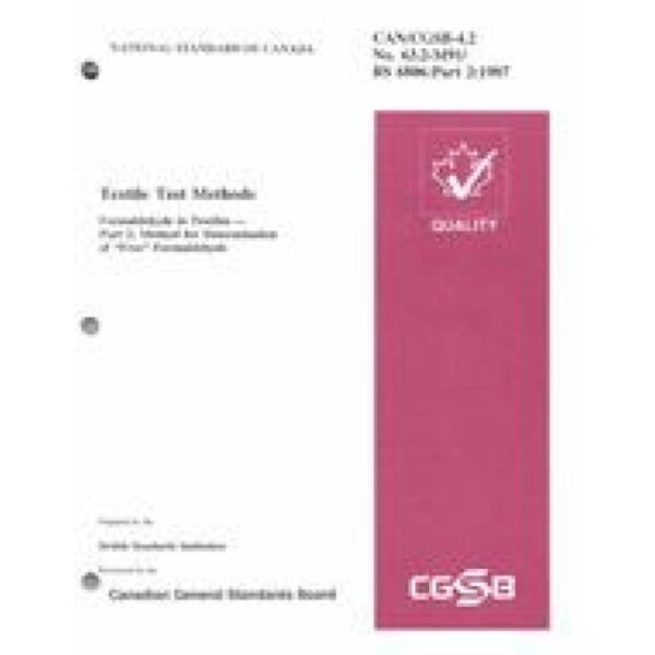 CAN/CGSB 4.2 NO. 63.2-M91/BS 6806:Part 2:1987