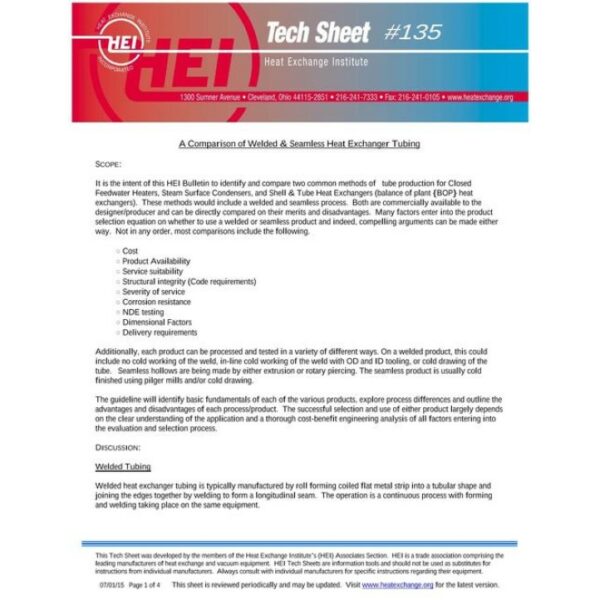 HEI Tech Sheet #135