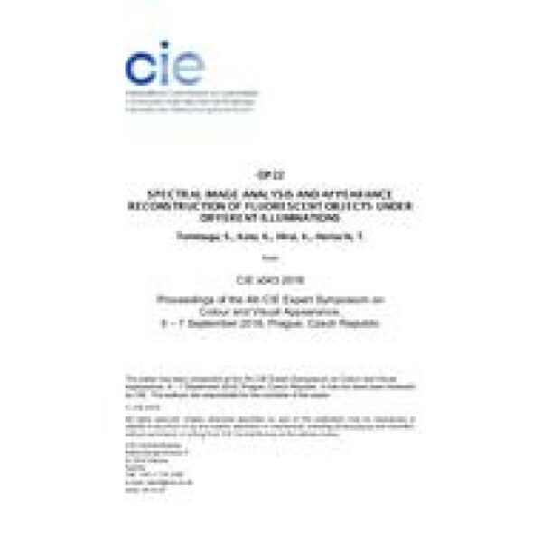 SPECTRAL IMAGE ANALYSIS AND APPEARANCE RECONSTRUCTION OF FLUORESCENT OBJECTS UNDER DIFFERENT ILLUMINATIONS (OP22, Pages 140-146)