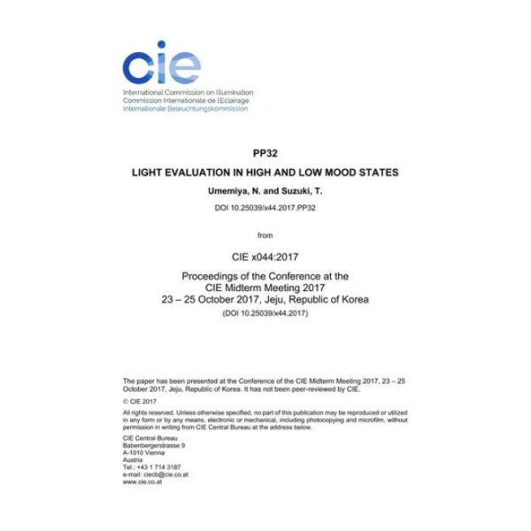 LIGHT EVALUATION IN HIGH AND LOW MOOD STATES

 (PP32, 687-693)