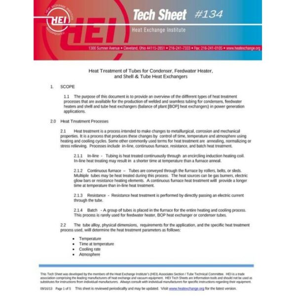 HEI Tech Sheet #134