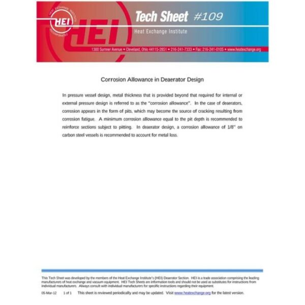 HEI Tech Sheet #109