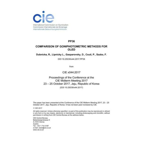 COMPARISON OF GONIPHOTOMETRIC METHODS FOR OLED

 (PP36, 712-717)