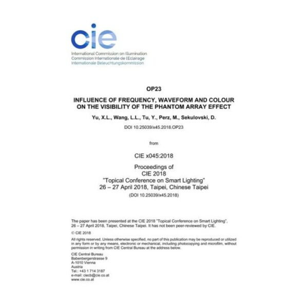 INFLUENCE OF FREQUENCY, WAVEFORM AND COLOUR ON THE VISIBILITY OF THE PHANTOM ARRAY EFFECT (OP23, 138-146)