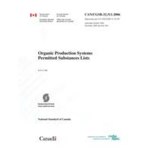 CAN/CGSB 32.311-2006 Amend. October 2008, December 2009 and June 2011