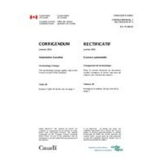 CAN/CGSB 3.5-2011 Rectificatif No. 1